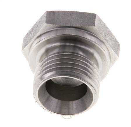 Plug G1/2'' Stainless steel with External Hex 60° cone 300bar (4215.0psi) Hydraulic