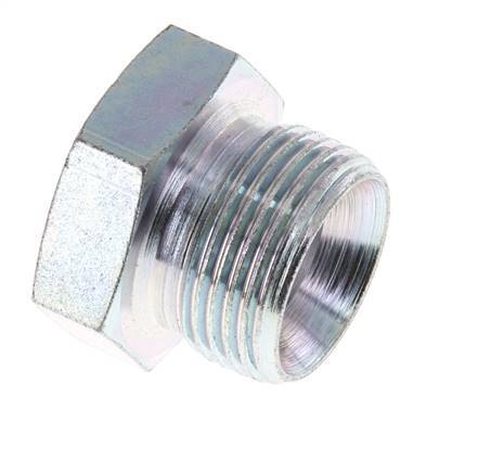 Plug G3/4'' Steel with External Hex 60° cone 175bar (2458.75psi) Hydraulic [2 Pieces]