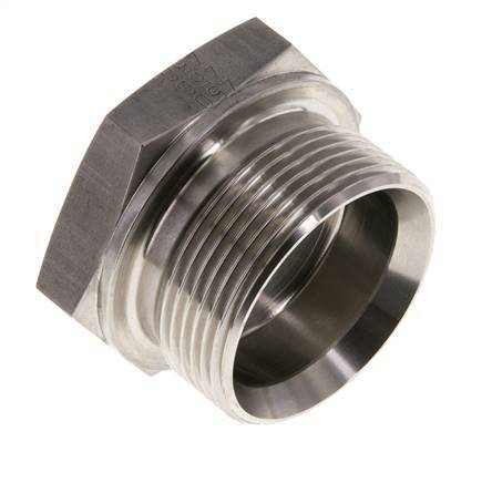 Plug G1 1/2'' Stainless steel with External Hex 60° cone 125bar (1756.25psi) Hydraulic