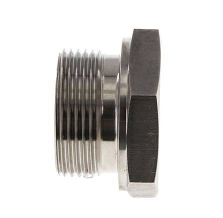 Plug G1 1/4'' Stainless steel with External Hex 60° cone 150bar (2107.5psi) Hydraulic