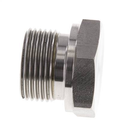 Plug G3/4'' Stainless steel with External Hex 60° cone 175bar (2458.75psi) Hydraulic