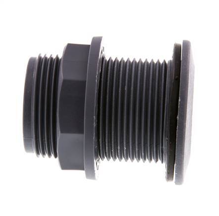 Screw Connection for Drain Cocks G1 1/4'' DN13 Bulkhead Polypropylene (pp) EPDM 10bar (140.5psi) FDA