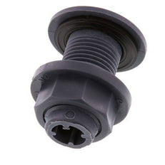 Screw Connection for Drain Cocks G1/2'' DN18 Bulkhead Polypropylene (pp) EPDM 10bar (140.5psi) FDA