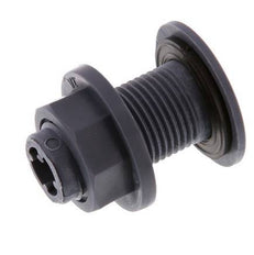 Screw Connection for Drain Cocks G1/2'' DN18 Bulkhead Polypropylene (pp) EPDM 10bar (140.5psi) FDA