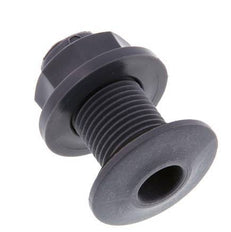 Screw Connection for Drain Cocks G1/2'' DN18 Bulkhead Polypropylene (pp) EPDM 10bar (140.5psi) FDA