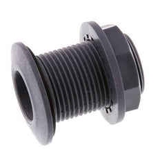 Screw Connection for Drain Cocks G1'' DN24 Bulkhead Polypropylene (pp) EPDM 10bar (140.5psi) FDA