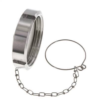 Cap Nut Rd78 X 1/6'' DN 50 Stainless Steel 1.4301 NBR DIN 11851 FDA 21 with Chain