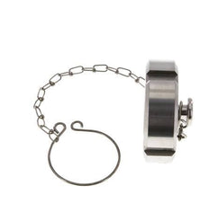 Cap Nut Rd58 X 1/6'' DN 32 Stainless Steel 1.4301 NBR DIN 11851 FDA 21 with Chain