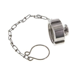 Cap Nut Rd34 X 1/8'' DN 15 Stainless Steel 1.4404 NBR DIN 11851 FDA 21 with Chain