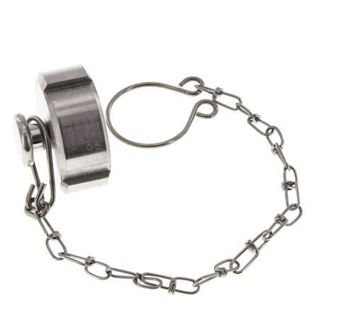 Cap Nut Rd34 X 1/8'' DN 15 Stainless Steel 1.4404 NBR DIN 11851 FDA 21 with Chain