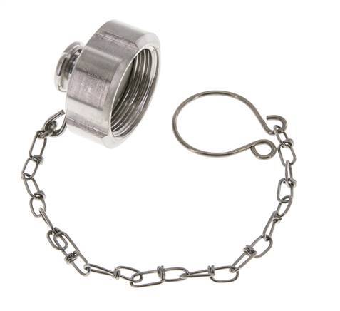 Cap Nut Rd34 X 1/8'' DN 15 Stainless Steel 1.4404 NBR DIN 11851 FDA 21 with Chain