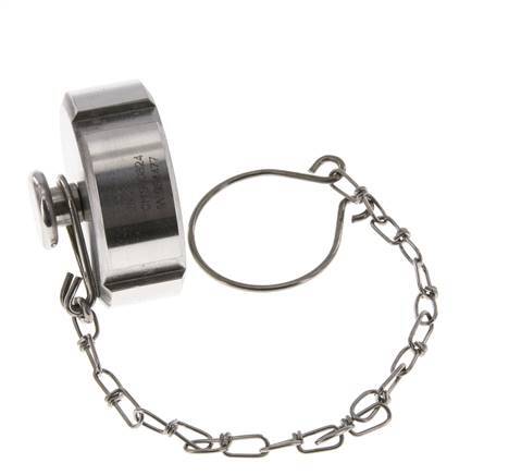 Cap Nut Rd44 X 1/6'' DN 20 Stainless Steel 1.4404 NBR DIN 11851 FDA 21 with Chain