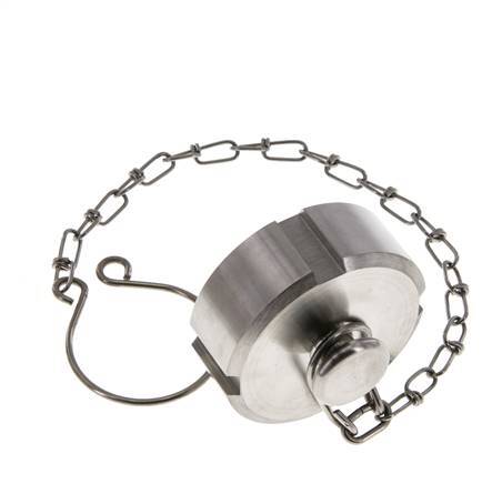 Cap Nut Rd44 X 1/6'' DN 20 Stainless Steel 1.4301 NBR DIN 11851 FDA 21 with Chain