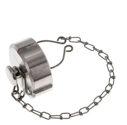 Cap Nut Rd44 X 1/6'' DN 20 Stainless Steel 1.4301 NBR DIN 11851 FDA 21 with Chain