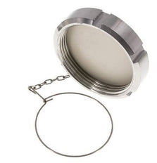 Cap Nut Rd95 X 1/6'' DN 65 Stainless Steel 1.4301 NBR DIN 11851 FDA 21 with Chain