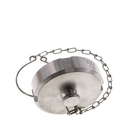 Cap Nut Rd65 X 1/6'' DN 40 Stainless Steel 1.4404 NBR DIN 11851 FDA 21 with Chain