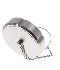 Cap Nut Rd110 X 1/4'' DN 80 Stainless Steel 1.4404 NBR DIN 11851 FDA 21 with Chain