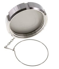 Cap Nut Rd110 X 1/4'' DN 80 Stainless Steel 1.4404 NBR DIN 11851 FDA 21 with Chain