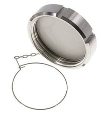 Cap Nut Rd110 X 1/4'' DN 80 Stainless Steel 1.4404 NBR DIN 11851 FDA 21 with Chain