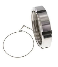 Cap Nut Rd110 X 1/4'' DN 80 Stainless Steel 1.4404 NBR DIN 11851 FDA 21 with Chain