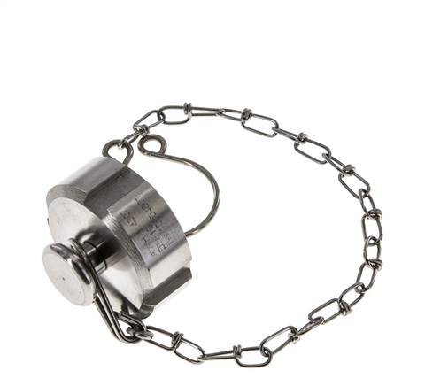 Cap Nut Rd34 X 1/8'' DN 15 Stainless Steel 1.4301 NBR DIN 11851 FDA 21 with Chain