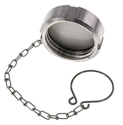 Cap Nut Rd52 X 1/6'' DN 25 Stainless Steel 1.4404 NBR DIN 11851 FDA 21 with Chain