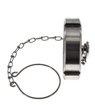 Cap Nut Rd65 X 1/6'' DN 40 Stainless Steel 1.4301 NBR DIN 11851 FDA 21 with Chain