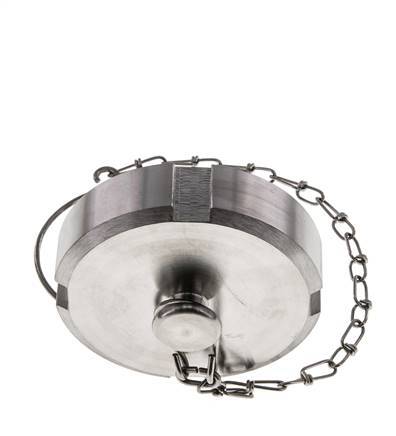 Cap Nut Rd65 X 1/6'' DN 40 Stainless Steel 1.4301 NBR DIN 11851 FDA 21 with Chain