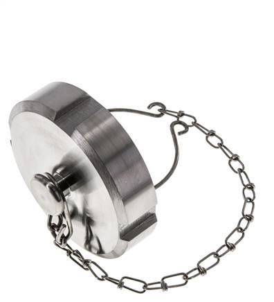 Cap Nut Rd65 X 1/6'' DN 40 Stainless Steel 1.4301 NBR DIN 11851 FDA 21 with Chain