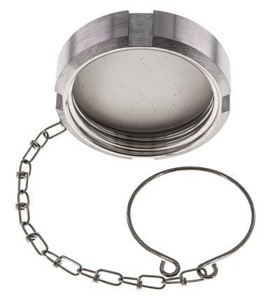 Cap Nut Rd65 X 1/6'' DN 40 Stainless Steel 1.4301 NBR DIN 11851 FDA 21 with Chain
