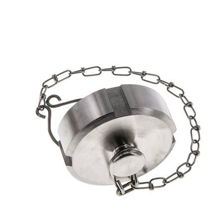 Cap Nut Rd52 X 1/6'' DN 25 Stainless Steel 1.4301 NBR DIN 11851 FDA 21 with Chain