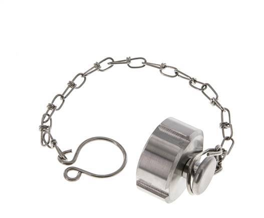Cap Nut Rd28 X 1/8'' DN 10 Stainless Steel 1.4404 NBR DIN 11851 FDA 21 with Chain