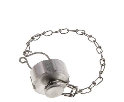 Cap Nut Rd28 X 1/8'' DN 10 Stainless Steel 1.4404 NBR DIN 11851 FDA 21 with Chain