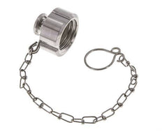 Cap Nut Rd28 X 1/8'' DN 10 Stainless Steel 1.4404 NBR DIN 11851 FDA 21 with Chain