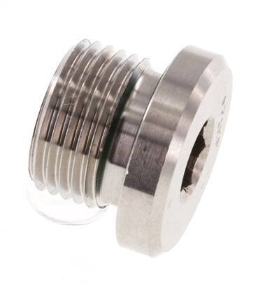 Plug M18 X 1.5 Stainless steel FKM with Internal Hex 400bar (5620.0psi)