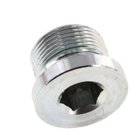 Plug M24 X 1.5 Steel FKM with Internal Hex 400bar (5620.0psi)