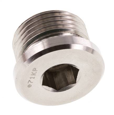 Plug M27 X 2 Stainless steel FKM with Internal Hex 400bar (5620.0psi)