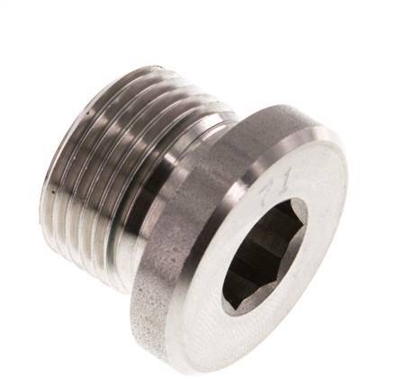 Plug M20 X 1.5 Stainless steel FKM with Internal Hex 400bar (5620.0psi)