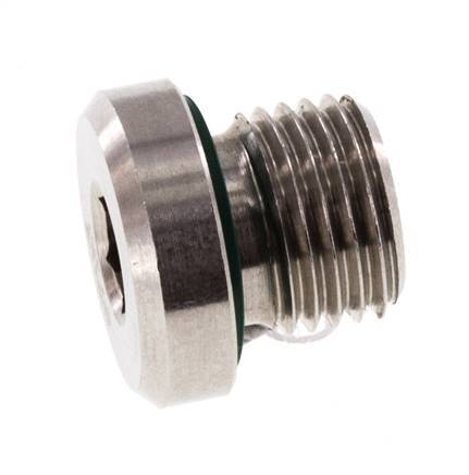Plug M10 X 1 Stainless steel FKM with Internal Hex 400bar (5620.0psi)