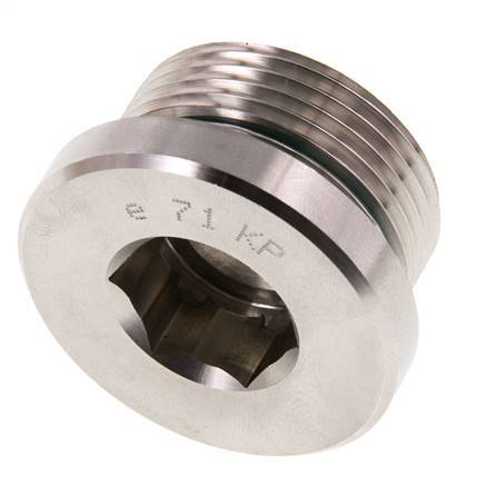 Plug M33 X 2 Stainless steel FKM with Internal Hex 400bar (5620.0psi)