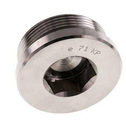 Plug M48 X 2 Stainless steel FKM with Internal Hex 250bar (3512.5psi)
