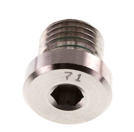 Plug M14 X 1.5 Stainless steel FKM with Internal Hex 400bar (5620.0psi)