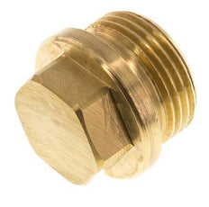 Plug G1'' Brass with Collar and External Hex 16bar (224.8psi)