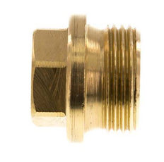 Plug G1'' Brass with Collar and External Hex 16bar (224.8psi)