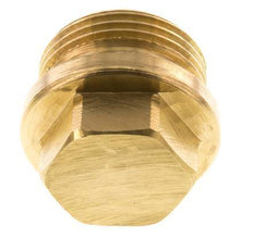 Plug G1'' Brass with Collar and External Hex 16bar (224.8psi)
