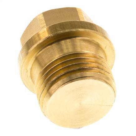 Plug G1/2'' Brass with Collar and External Hex 16bar (224.8psi) [2 Pieces]