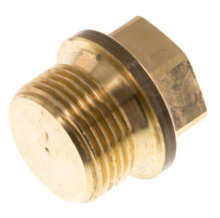 Plug G3/4'' Brass with Collar and External Hex 16bar (224.8psi)