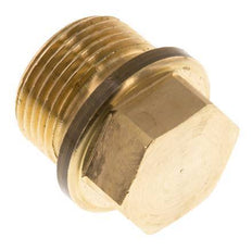 Plug G3/4'' Brass with Collar and External Hex 16bar (224.8psi)
