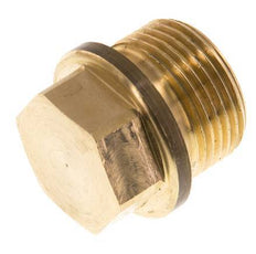 Plug G3/4'' Brass with Collar and External Hex 16bar (224.8psi)