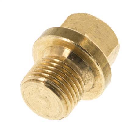 Plug G1/8'' Brass with Collar and External Hex 16bar (224.8psi) [5 Pieces]